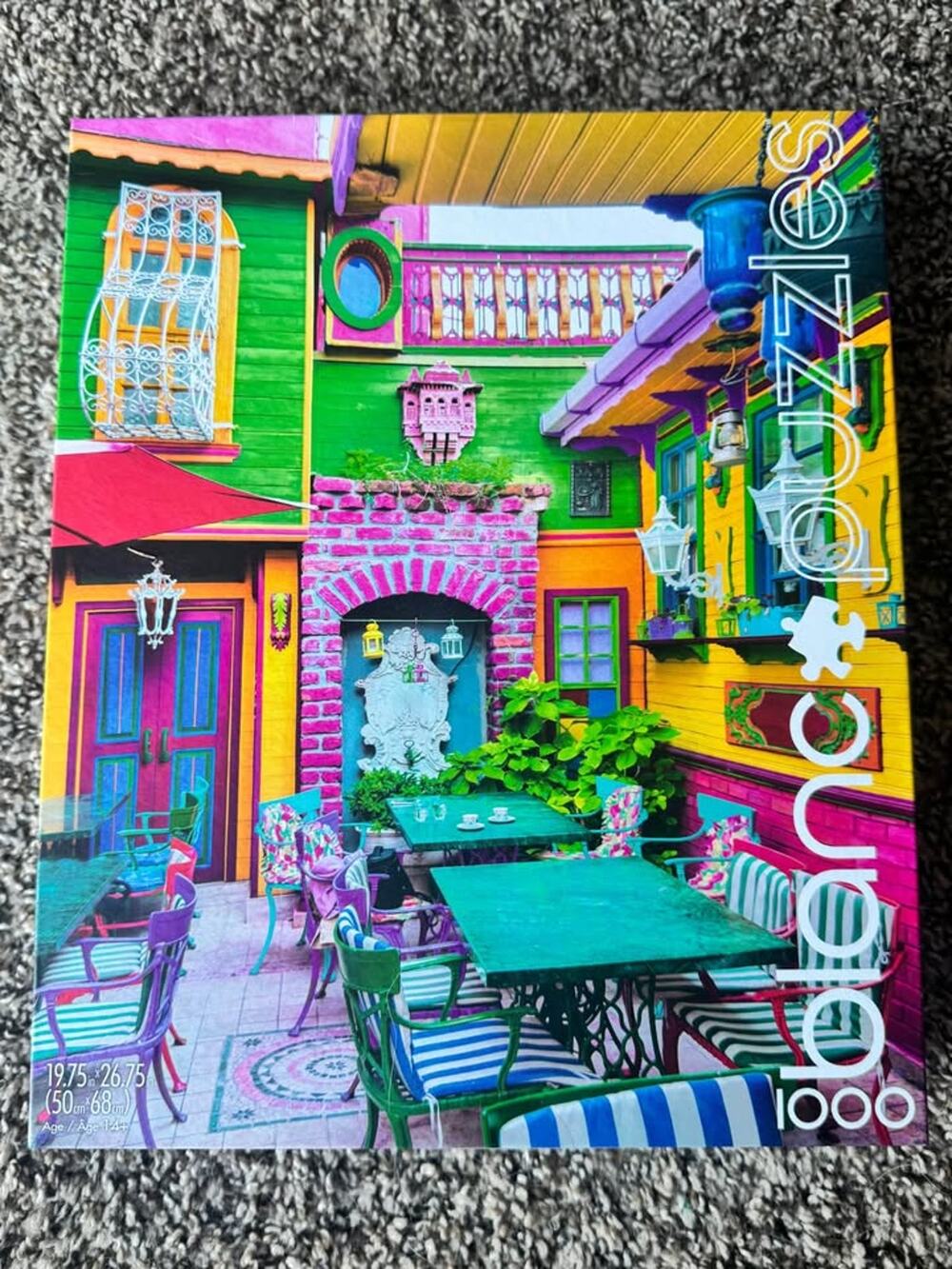 Colorful Courtyard 1000-Piece Puzzle – Bright & Fun!